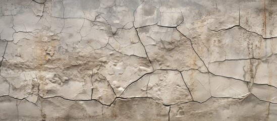 Wall showing a variety of cracks and holes for a natural damaged look