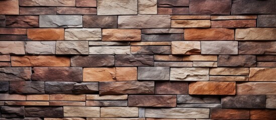Stone brick and granite used as decorative wall facing material