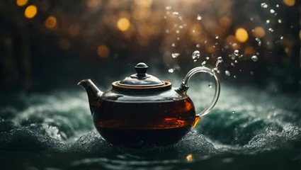 Selbstklebende Fototapeten teapot with tea © Sohaib