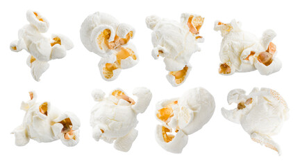 Popcorn collection, isolated on transparent background. PNG image. - 753732379