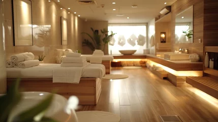 Foto op Canvas A modern wellness center specializing in advanced facial treatments © MAY