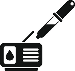 Dropper ink cartridge fill icon simple vector. Energy electronic. Can recycle tinned