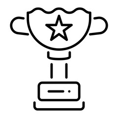 Trendy line icon of star trophy award 