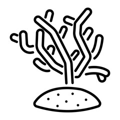 Premium outline icon of a coral reef 