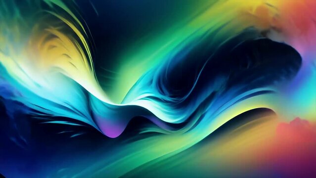 Colorful abstract background with glitch effect and irregular motion.