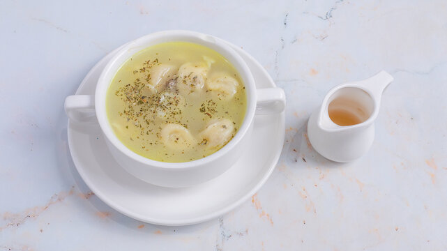 Dushpara - Azerbaijani dumplings soup 