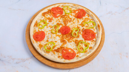 Vegetarian pizza isolated 