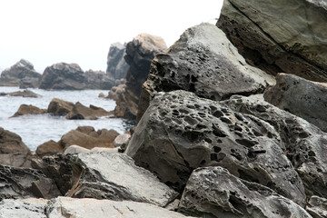 View of the rocks at the seaside