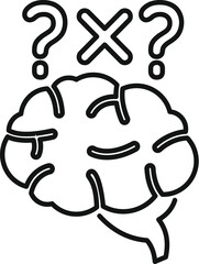 Critical thinking icon outline vector. Problem mind revolution. Factual problem