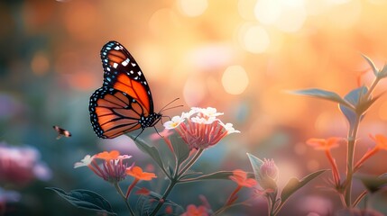 a cinematic and Dramatic portrait image for butterfly