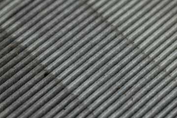 old used air filter in dirt and dust to clean the air