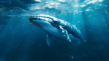 Fototapeta premium a cinematic and Dramatic portrait image for whale