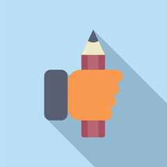 Take help pen icon flat vector. Tension therapy. Support handle busy multitask