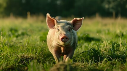 a cinematic and Dramatic portrait image for pig