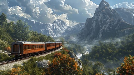 Train journey through the stunning landscapes