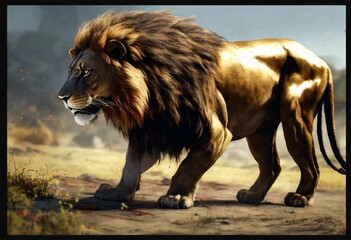 Obraz premium lion in the zoo