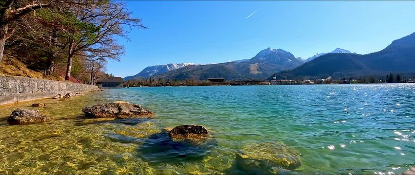 Lake Wolfgangsee, Salzkammergut, Austria, in spring