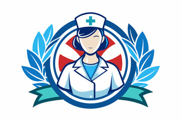 nurse logo man's on white background