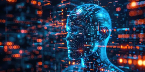 Algorithms and AI in Business - Machine Learning and Artificial Intelligence Concept Using Modern Technology and Automation