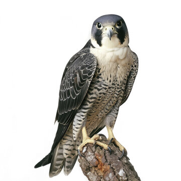 Peregrine Falcon  White Background , Isolated Transparent Background Images