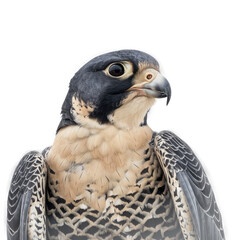 Peregrine Falcon  White Background , Isolated Transparent Background Images