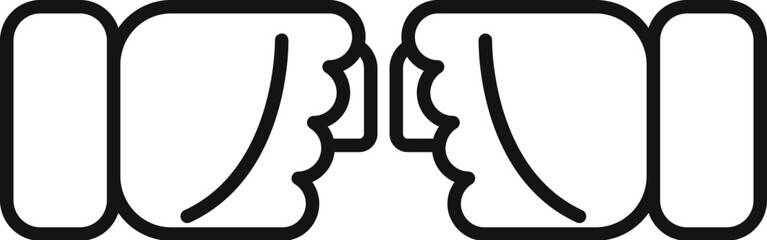 Group friends work icon outline vector. Business partner. Coping skills tension