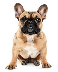 A French bulldog dog isolated on a white background