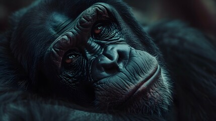 a cinematic and Dramatic portrait image for gorilla