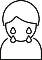Hard coping skills icon outline vector. Work curiosity. Therapy information respiration