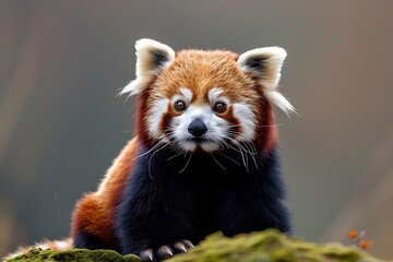 Fototapeta premium Red Panda in Powerful Portrait Style