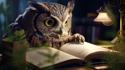 An owl creating her own magazine about nature and ecology