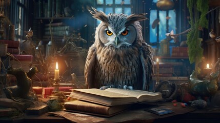 An owl who organizes her own school of magic
