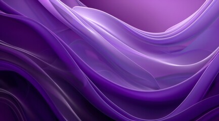 Purple abstract waves isolated on purple background.