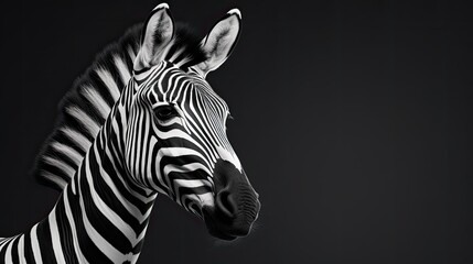 Fototapeta na wymiar A zebra creating her own fashion brand with black and white patterns