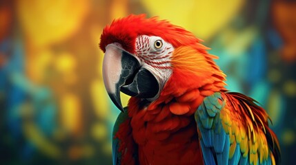 Obraz premium A parrot that imitates famous personalities and entertains the public
