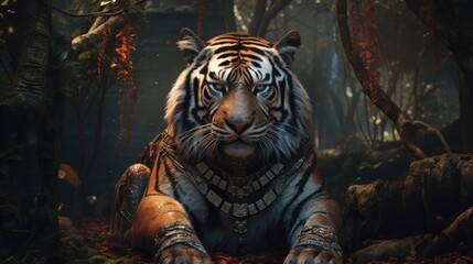 A tiger creating his own cultural festival in the jungle