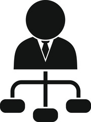Staff scheme vacancy icon simple vector. Professional employee. Advancement solitary