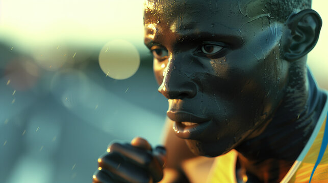 a world-class marathon runner . Running a marathon. AI Generated