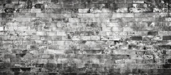 Abstract brick wall texture in black and white finish