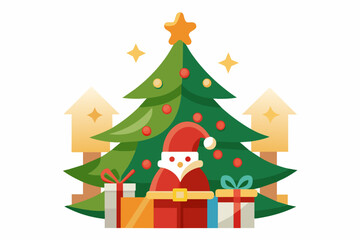 christmas vector on white background