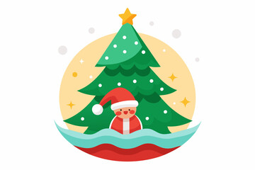 christmas vector on white background