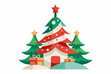 christmas vector on white background