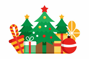 christmas vector on white background