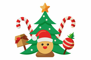Fototapeta premium christmas vector on white background