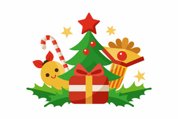 christmas vector on white background