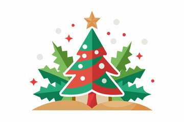 christmas vector on white background