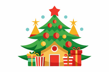christmas vector on white background