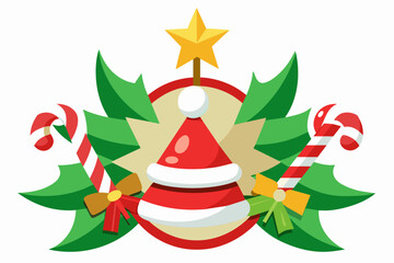 christmas vector on white background