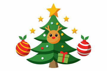 christmas vector on white background