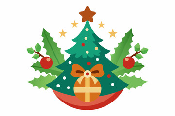 christmas vector on white background